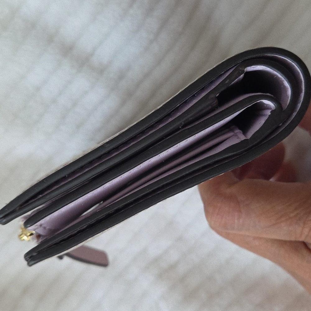 Kate Spade Taupe and Lavender Bi-fold Wallet - Picture 5 of 11